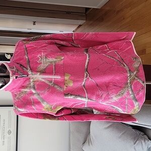 Realtree Fleece Top, Medium, Pink Camo